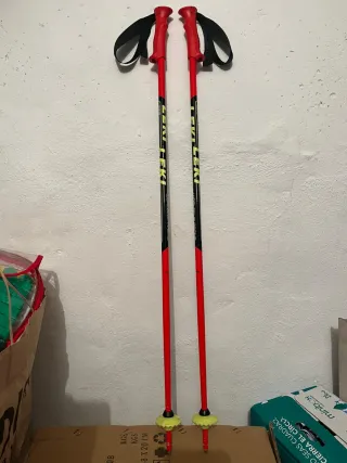 Bastones Esquí Leki Niños 90cm, usados un dia