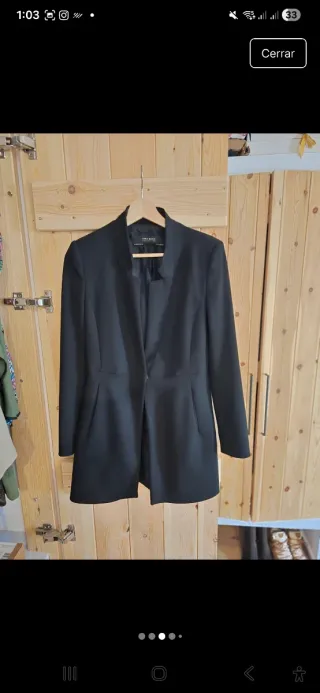 Abrigo tipo blazer negro