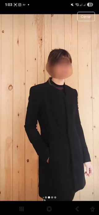 Abrigo tipo blazer negro