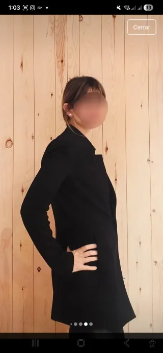 Abrigo tipo blazer negro