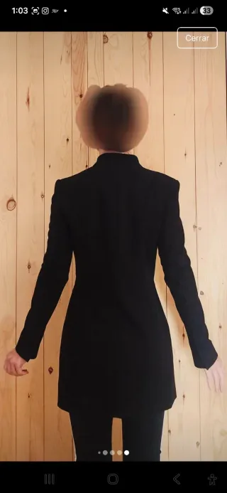 Abrigo tipo blazer negro