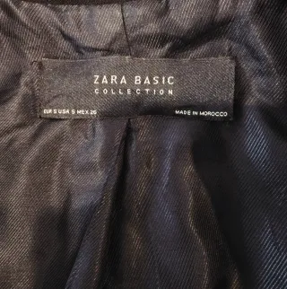 Abrigo tipo blazer negro