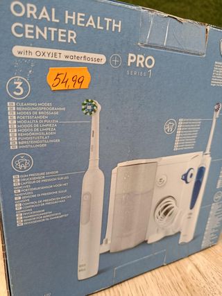 Braun Pro-1 + Irrigador Oxyjet - Cepillo Eléctrico + Irrigador Blanco Y Azul