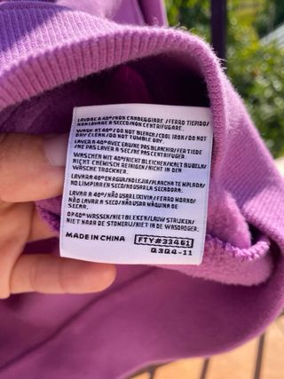 Sudadera Kappa lila con cremallera