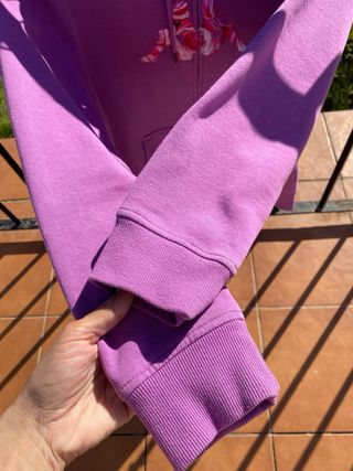 Sudadera Kappa lila con cremallera