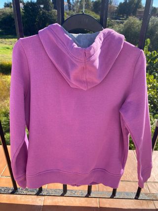 Sudadera Kappa lila con cremallera