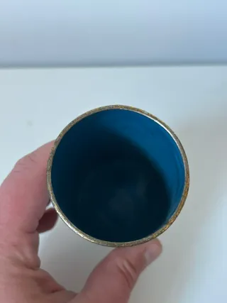 Portalápices metálico vintage cloisonne