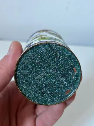 Portalápices metálico vintage cloisonne