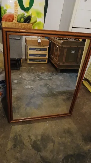 Espejo de entrada madera