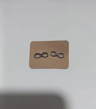 2 Anillas Infinito Plateadas acero inoxidable