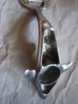 Juego metal y cristal vintage azul