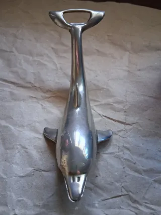 Juego metal y cristal vintage azul