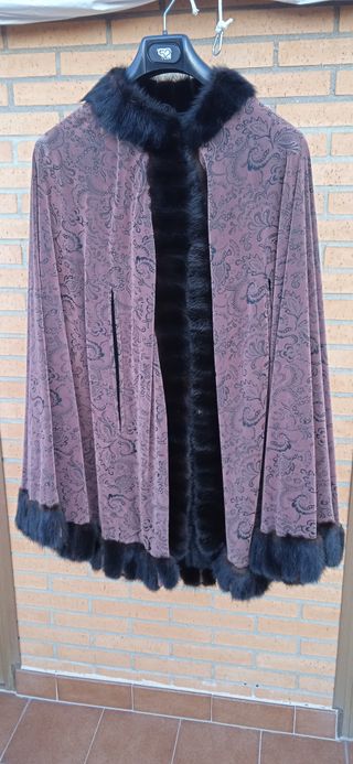 Estola piel marrón y negra