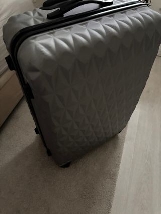Maleta grande plateada