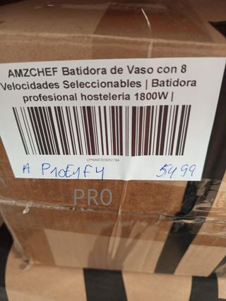 AMZCHEF - Batidora de Vaso