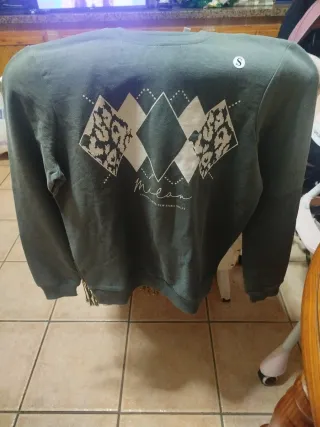 Jersey verde con estampado de rombos Talla S