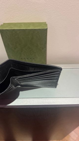 Monedero Gucci Animalier Cuero Negro