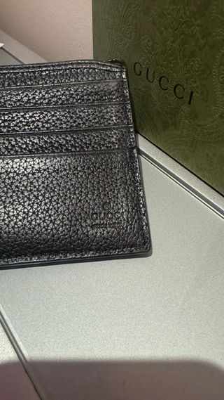Monedero Gucci Animalier Cuero Negro