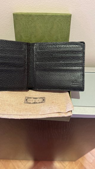 Monedero Gucci Animalier Cuero Negro