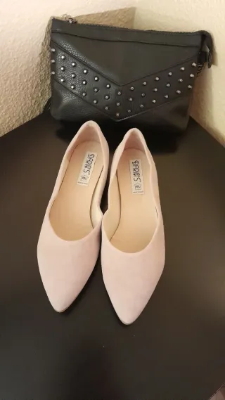 Bailarinas Damas piel rosa empolvado. Talla grande