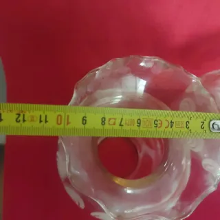 Tulipas antiguas cristal tallado 2 unidades