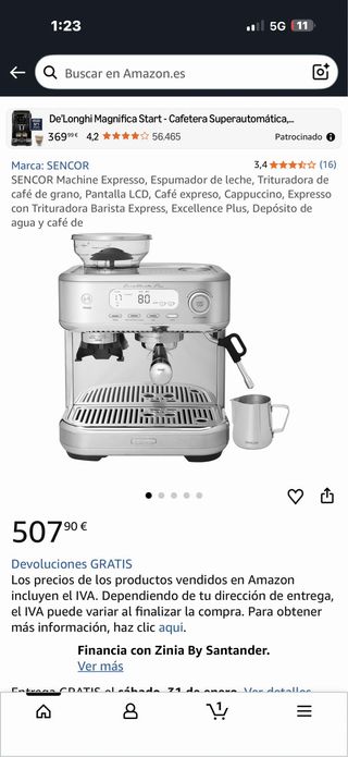 Cafetera SENCOR Expresso