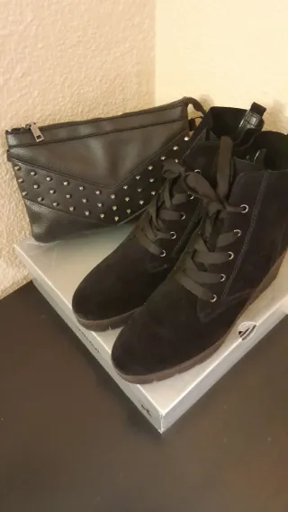 Botín n°43, serraje negro ⚫️