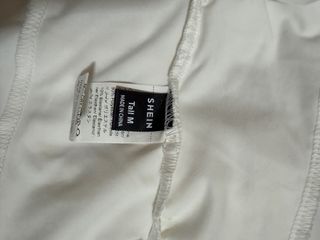 Top Shein blanco drapeado talla M