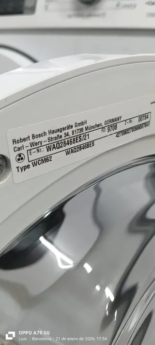 Lavadora Carga Frontal Bosch 8 KG Serie 6