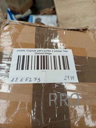 Cojin palet vidaXL beige