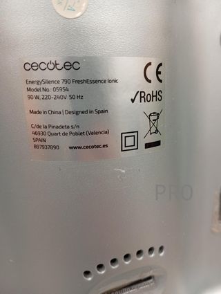 Ventilador nebulizador - EnergySilence 790 FreshEssence Ionic - Cecotec
