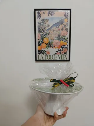 Alzatina verde in porcellana Thun