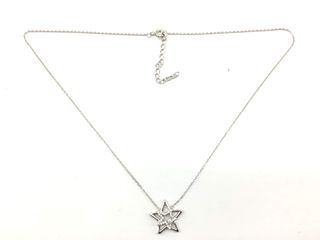 cadena plata 925mm con piedra con circonita 19 2.5cm