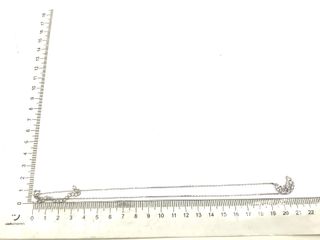cadena plata 925mm con piedra con circonita 19 2.5cm