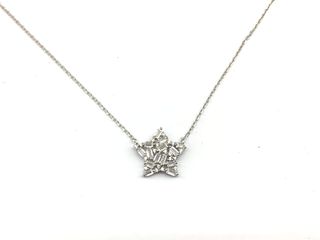 cadena plata 925mm con piedra con circonita 19 2.5cm