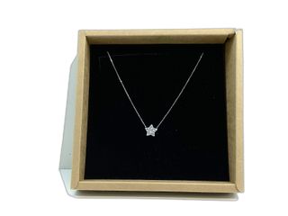 cadena plata 925mm con piedra con circonita 19 2.5cm