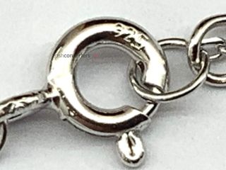 cadena plata 925mm con piedra con circonita 19 2.5cm