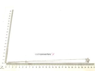 cadena plata 925mm con piedra con circonita 19 2.5cm
