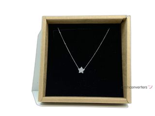 cadena plata 925mm con piedra con circonita 19 2.5cm