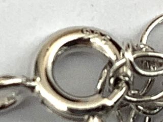 cadena plata 925mm con piedra con circonita 19 2.5cm