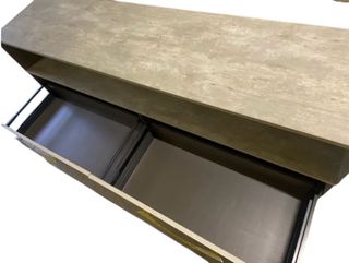 Mueble TV madera y cristal