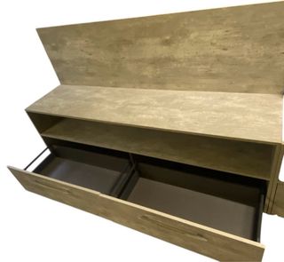 Mueble TV madera y cristal