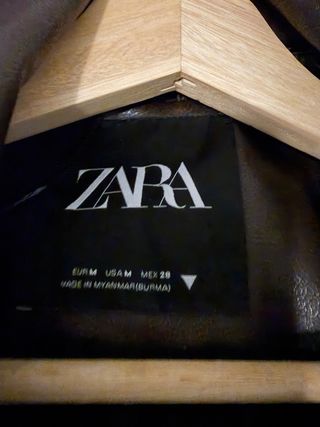 Chaqueta Biker Marrón Zara