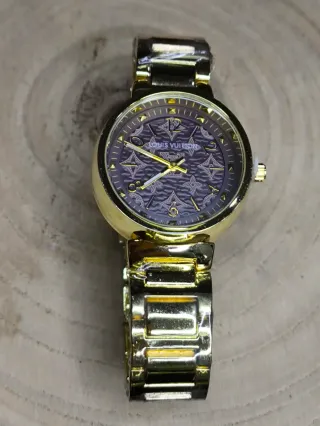 Reloj Louis Vuitton Dorado y Marrón