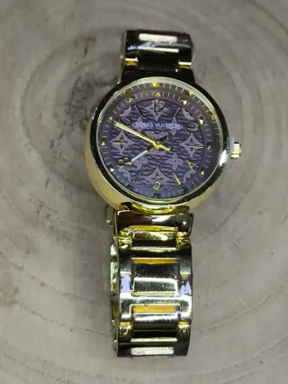 Reloj Louis Vuitton Dorado y Marrón