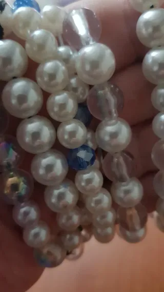 6 braccialetti perline fatti a mano