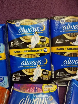 Lote compresas mujer