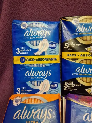 Lote compresas mujer