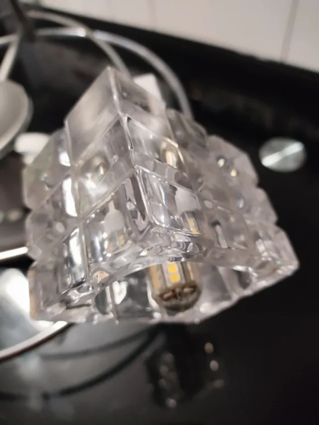 Plafón de techo moderno cristal y metal