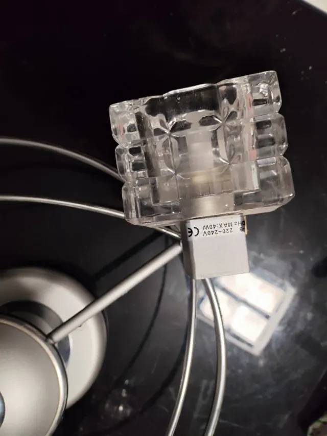 Plafón de techo moderno cristal y metal